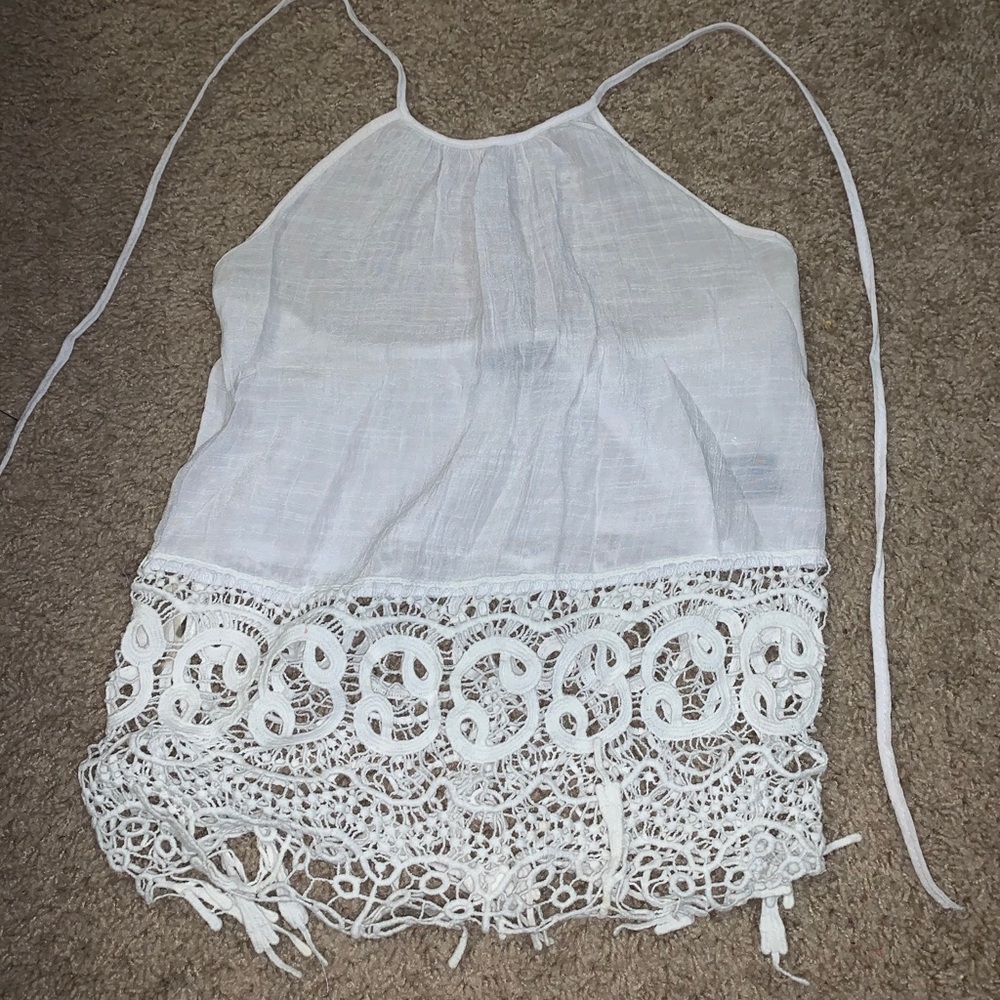 White crop top